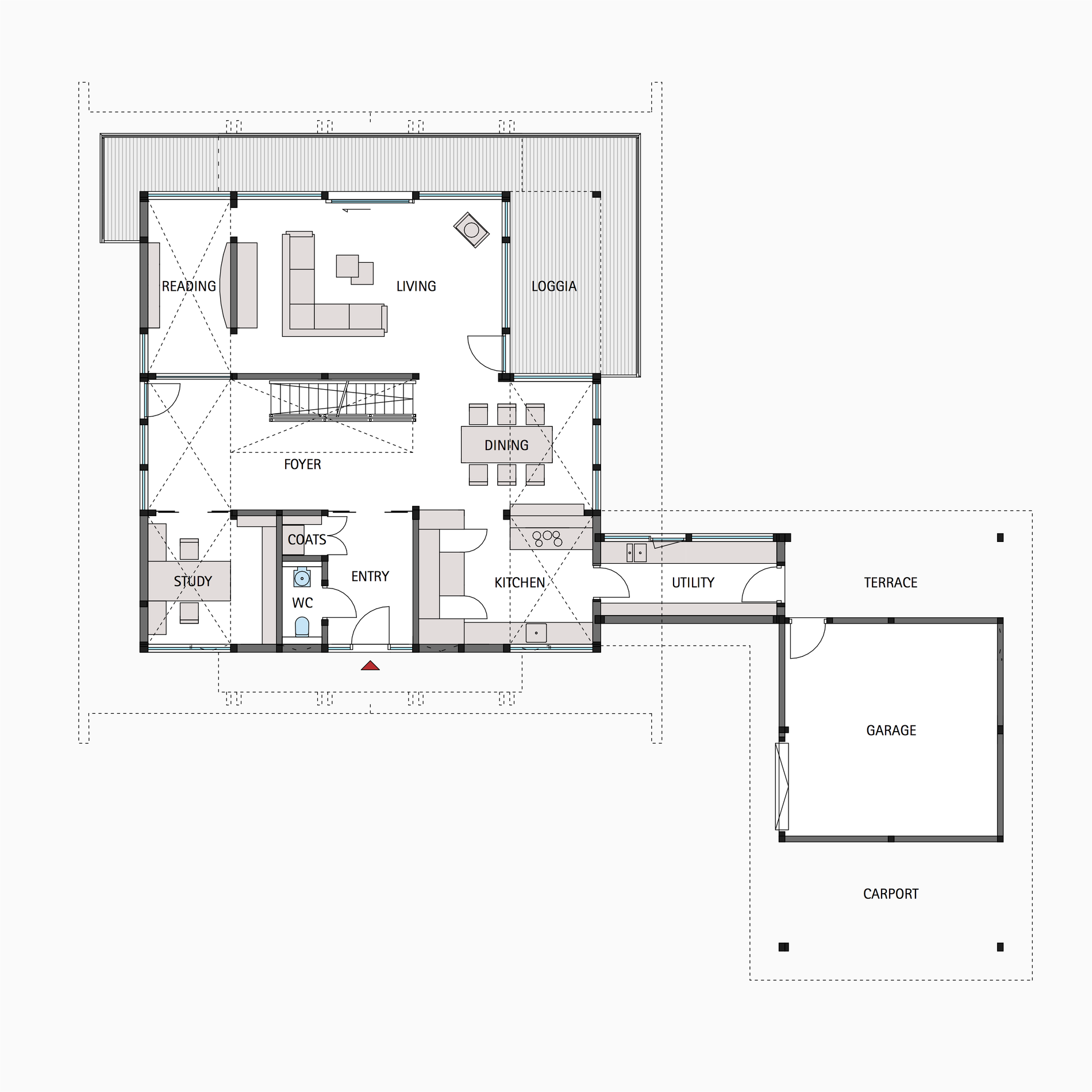 HUF house floor plan ground floor ART 5
