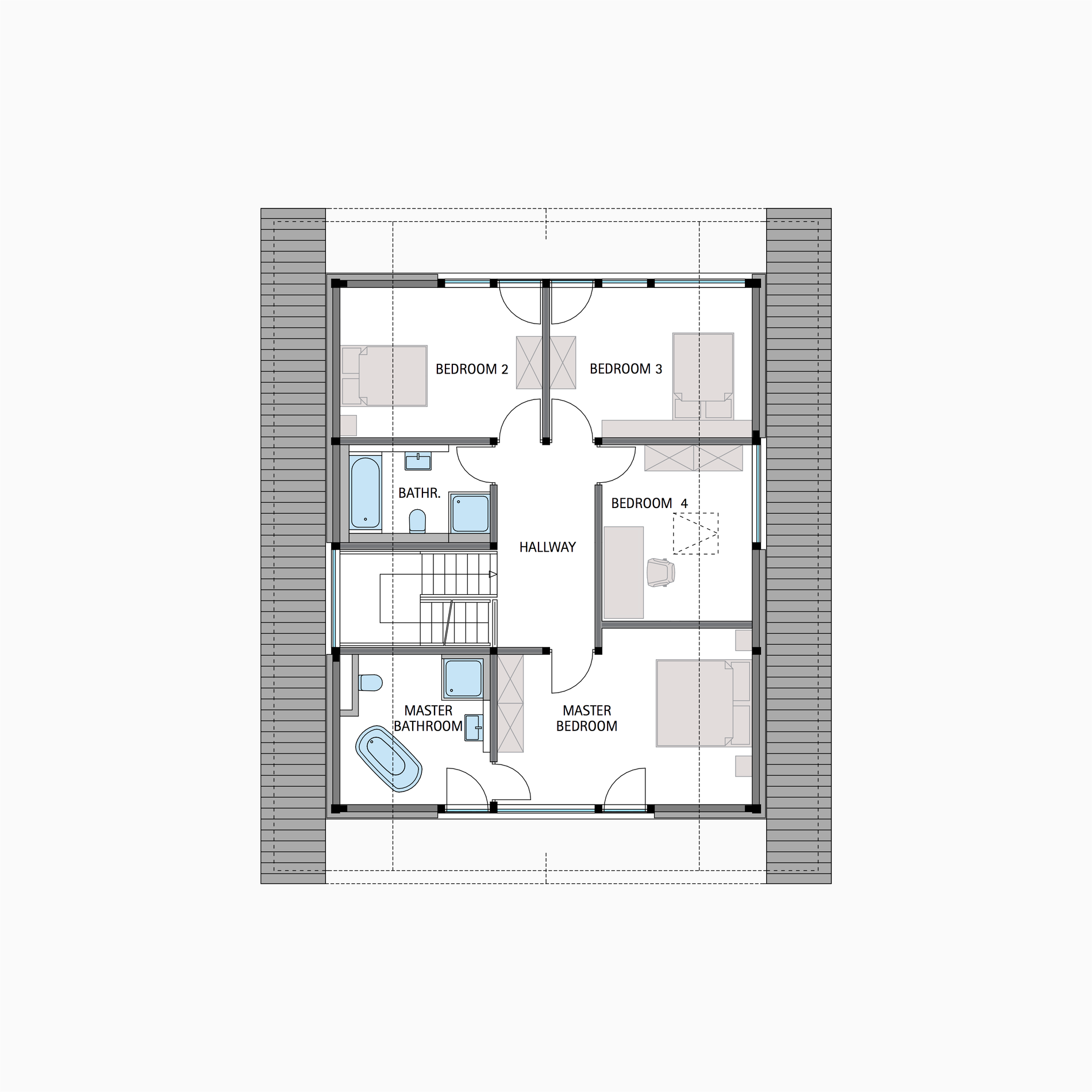 HUF house floor plan first floor MODUM 8:10